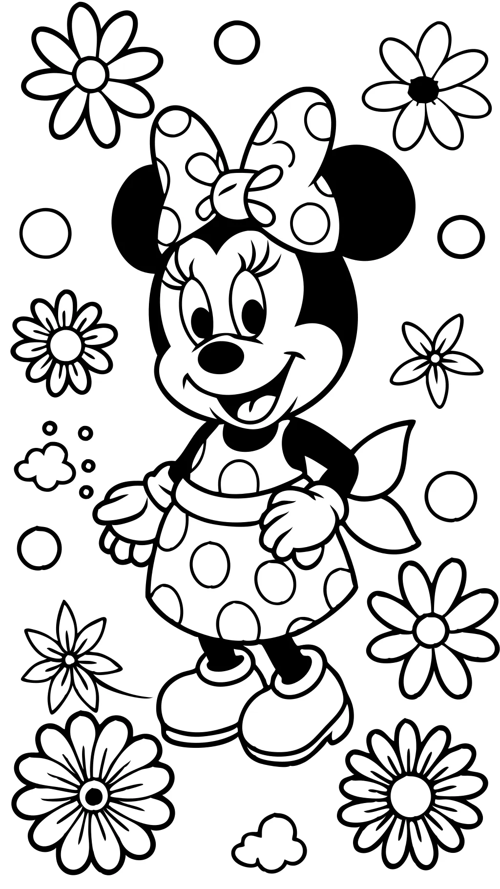 Páginas para colorear gratis Minnie Mouse